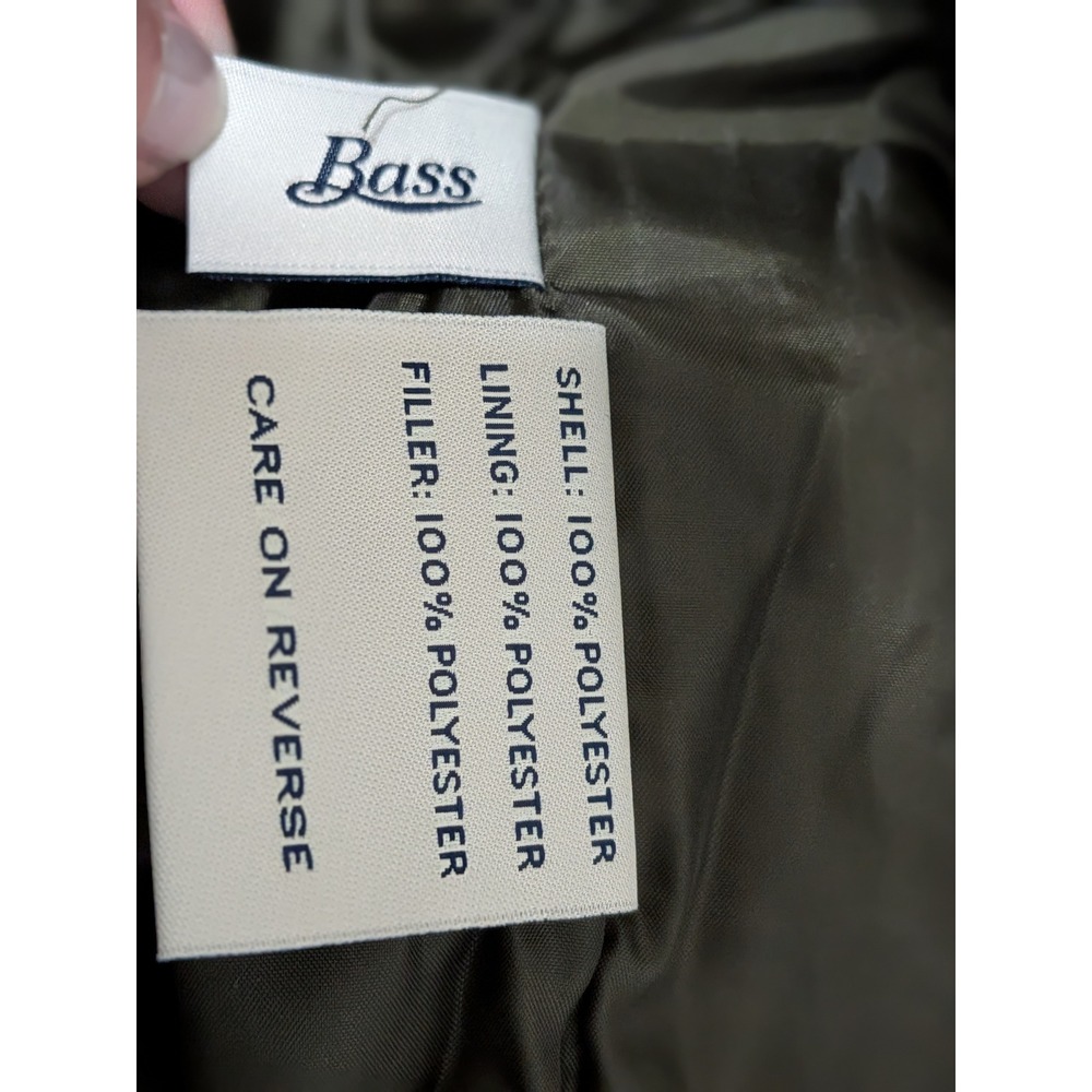 G.H. Bass & Co Quilted Barn Vest Olive Green Womens Size S Puffer Padded Pockets - Picture 7 of 9